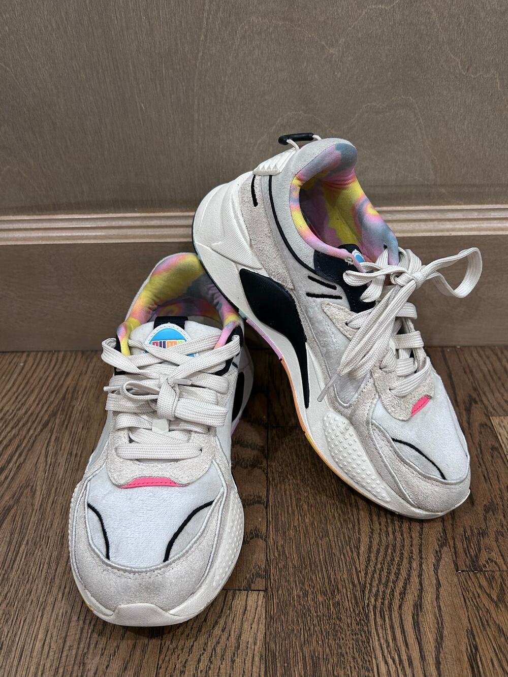 PUMA x Squishmallows RS-X Cam the Cat Sneakers Women’s 6.5 White TieDye Kidcore